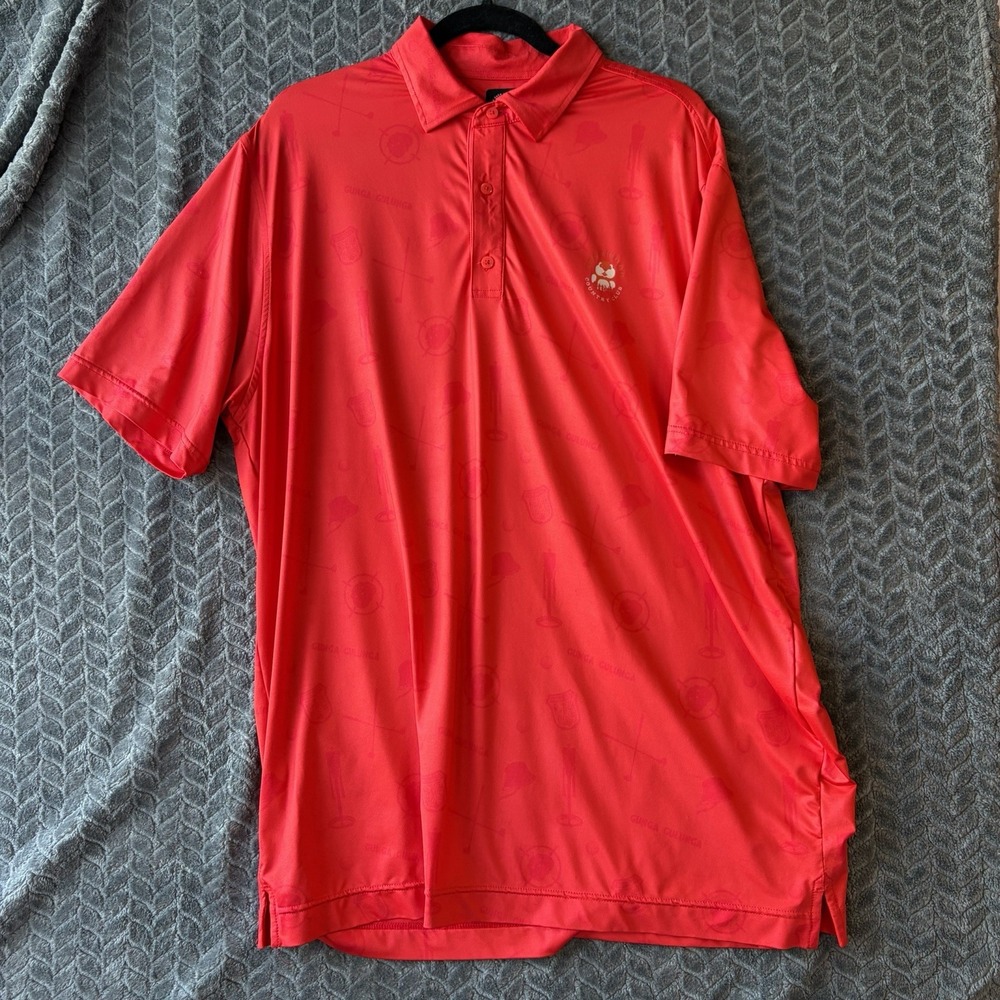 U Suck At Golf Polo Mens XL Red Bushwood Country Club Caddyshack Gopher Golfing